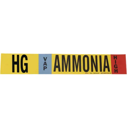 Ammonia Refrigeration Pipe Markers
