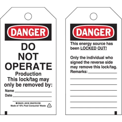 Safety and Lockout Tags