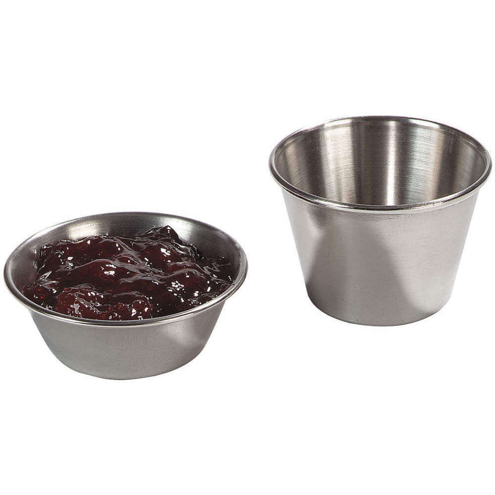 144 Pack) 2.5 oz Stainless Steel Sauce Cups, Condiment Cups