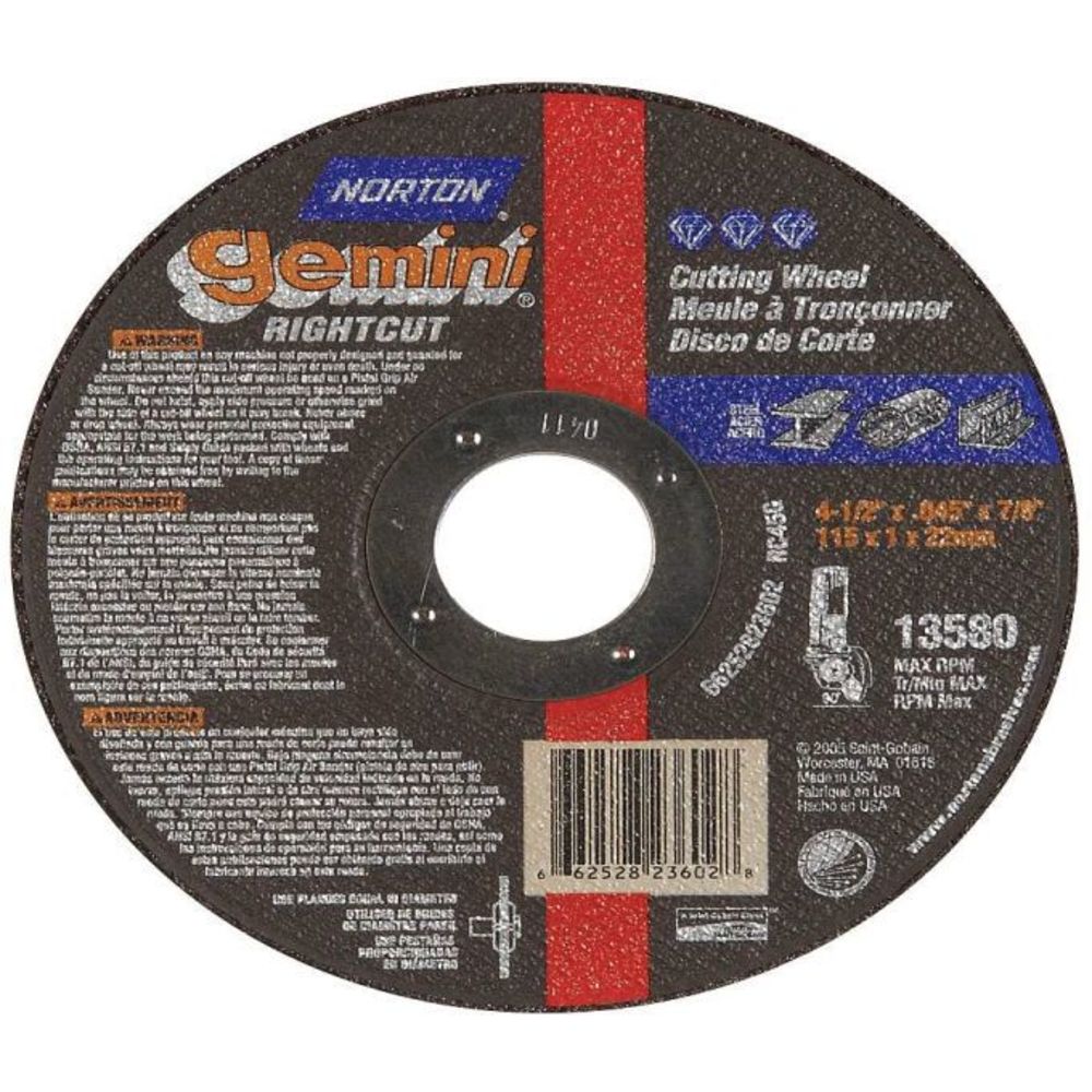 Norton Abrasives 66252823603 5GC53 Abrasive CutOff Wheel Raptor