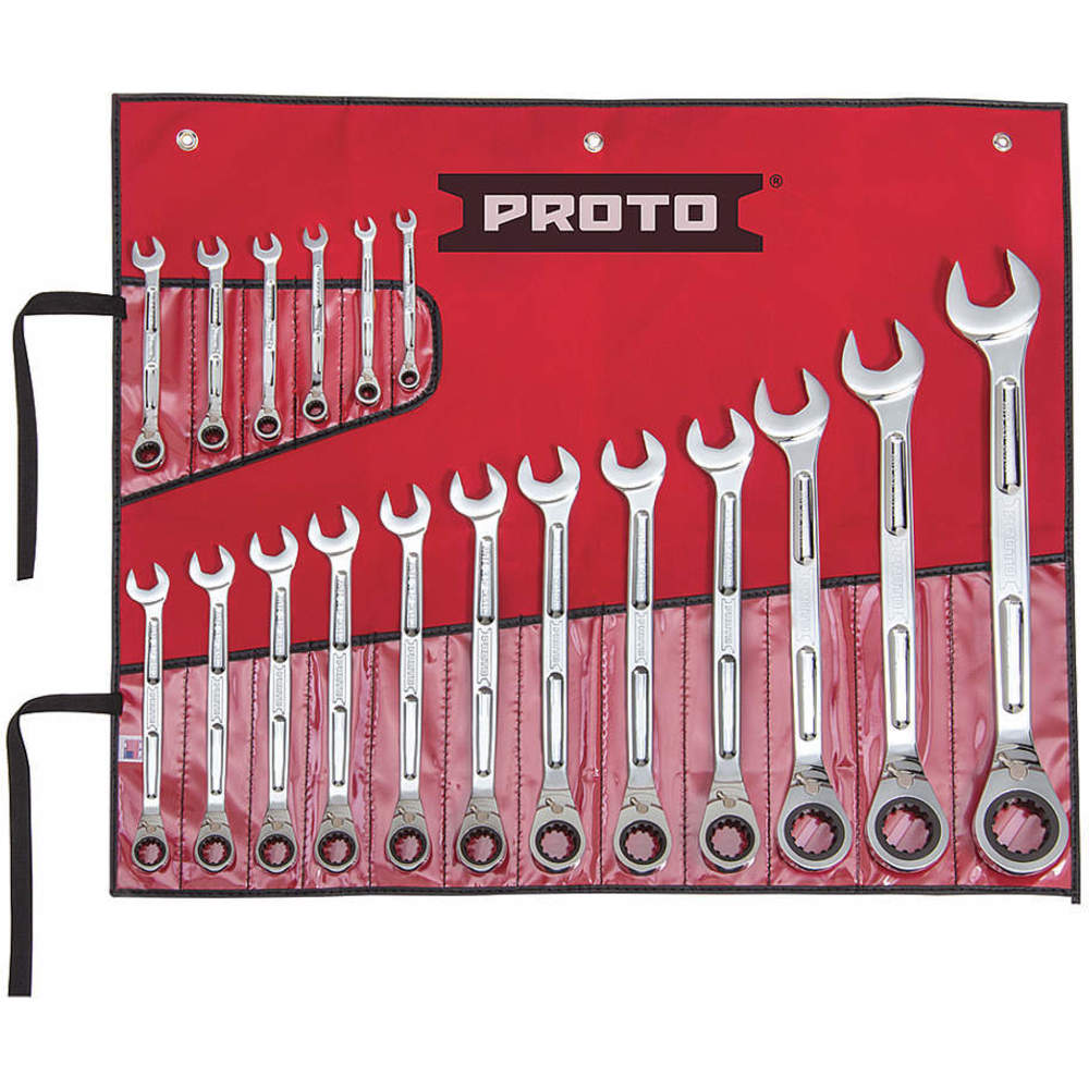 Proto JSCV-18SA | Ratcheting Wrench Set Sae 18 Pc | 34E409