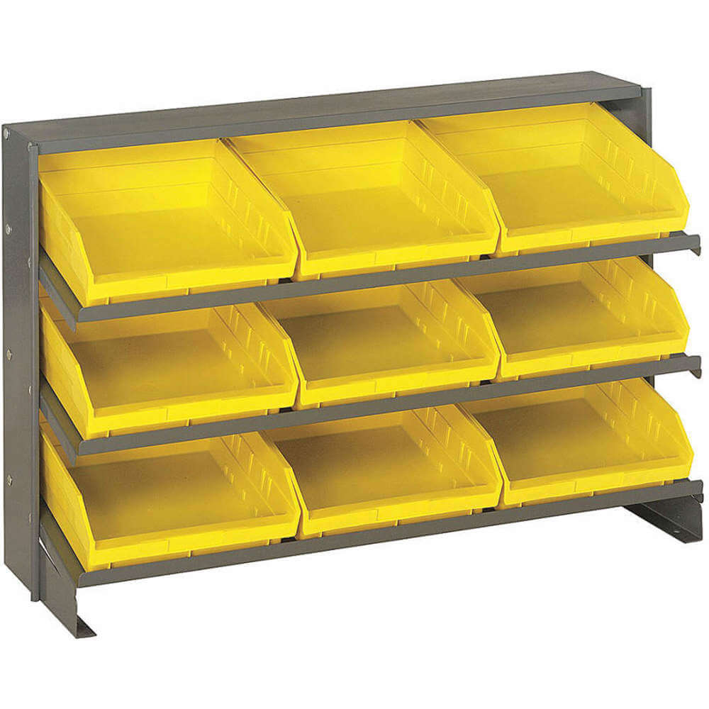 Quantum Storage Systems Sloped Shelving System with Bins Raptor