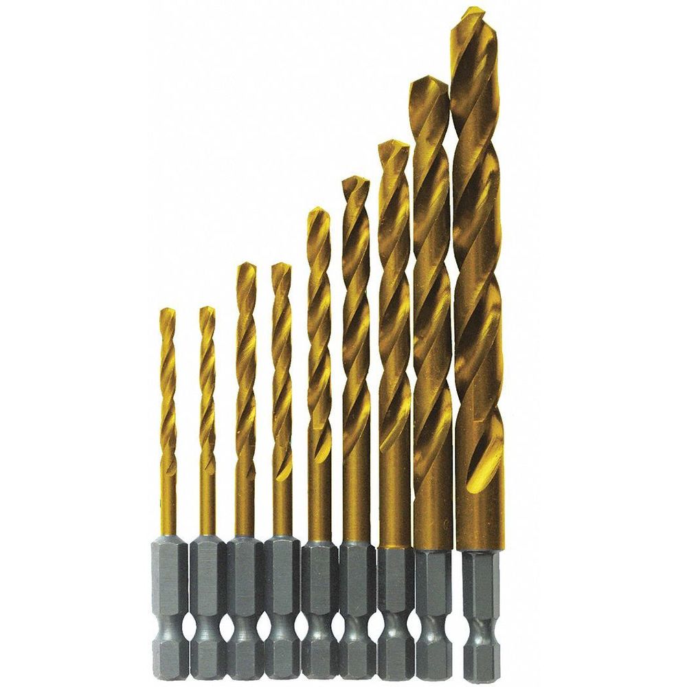 Bosch Ti9Im | 9-Pc. Twist Drill Bit Set, 135 Deg., High Speed Steel, Hex  Shank Type | 53Dm65 | Raptor Supplies Singapore