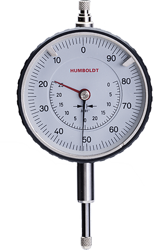 Metric Dial Gauge, 25mm Range, 57mm Dia., No Brake, Counter-Clockwise