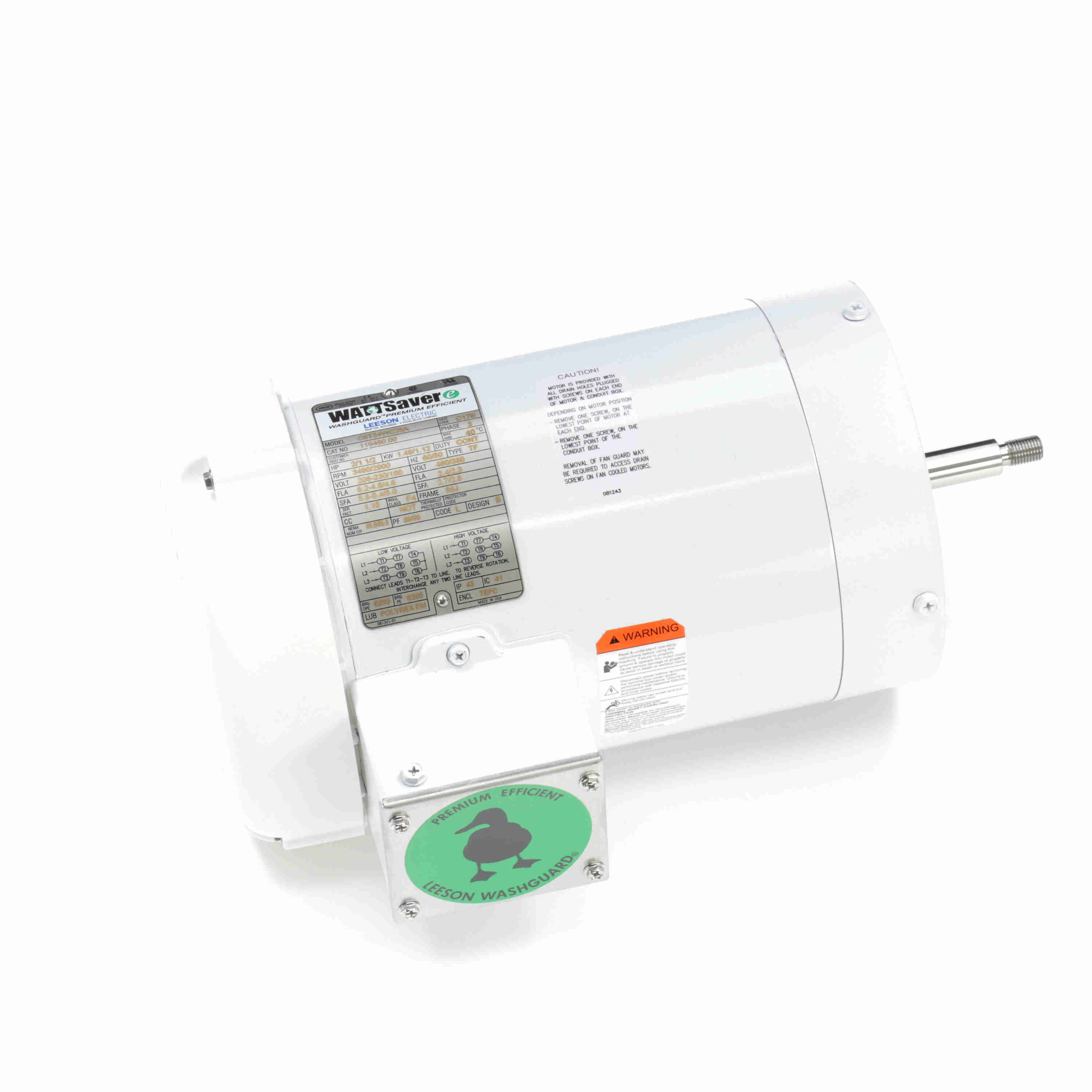 C6T34WC25A Washdown Motor 50-60 Hertz