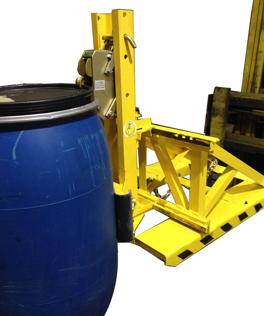 Forklift Mounted Drum Handler, 1500 lbs. Capacity, 45 x 33 x 39 Inch Size