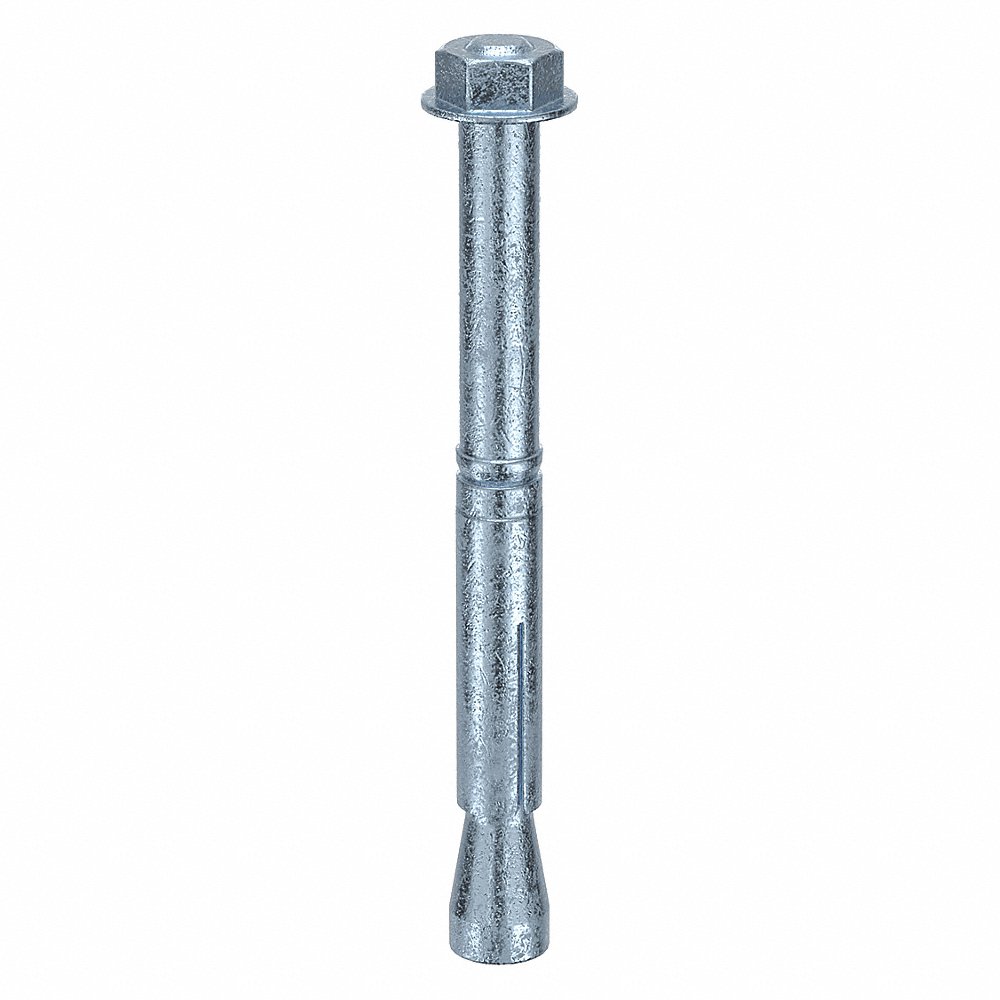 Wedge Anchor, Steel, M10 Thread Size, 138mm Anchor Length, 25Pk