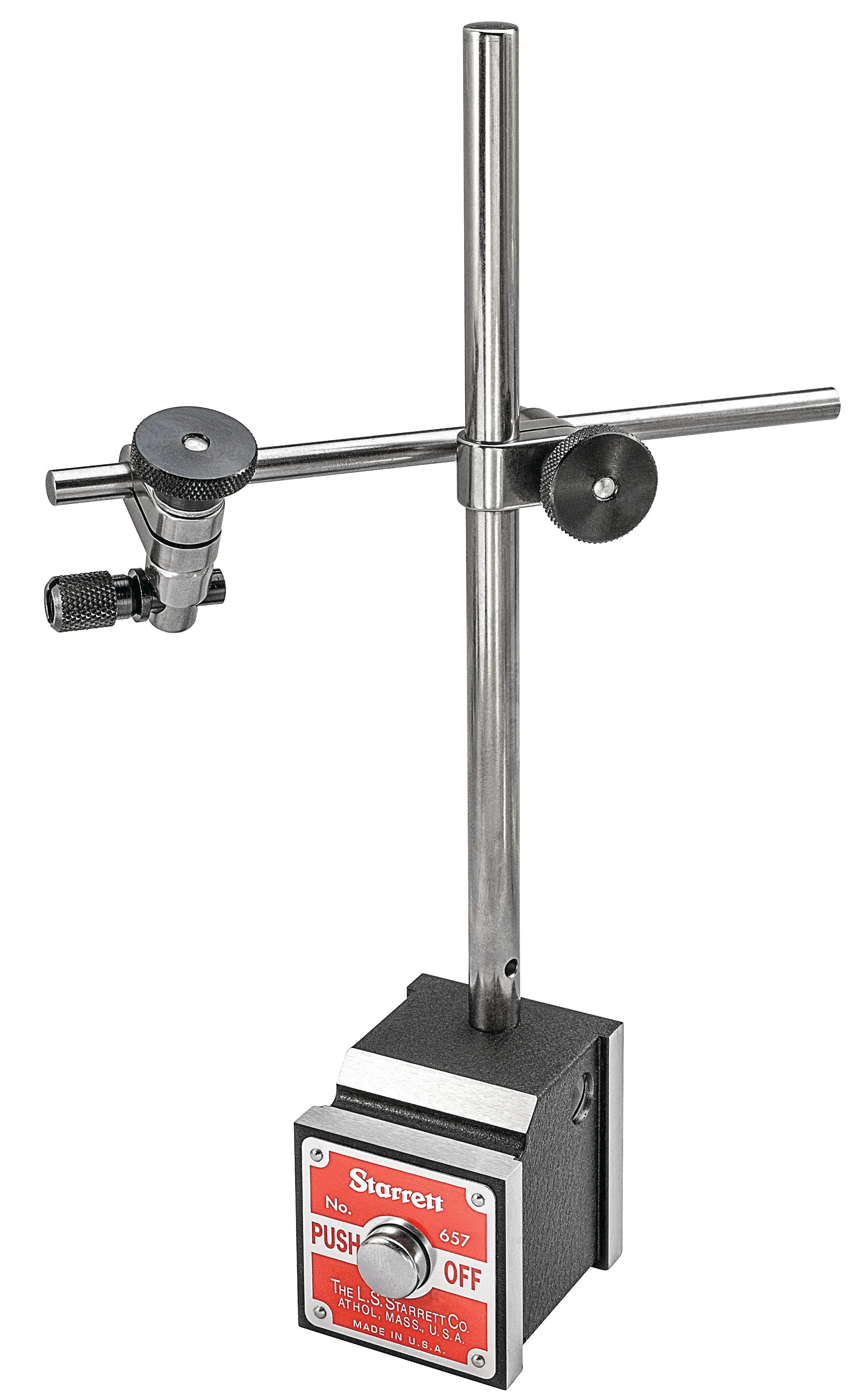 STARRETT 657AA Magnetic Base With Attachments, 0.25 Inch, Upright Post | AC4GZN 2ZUL3 / 52743