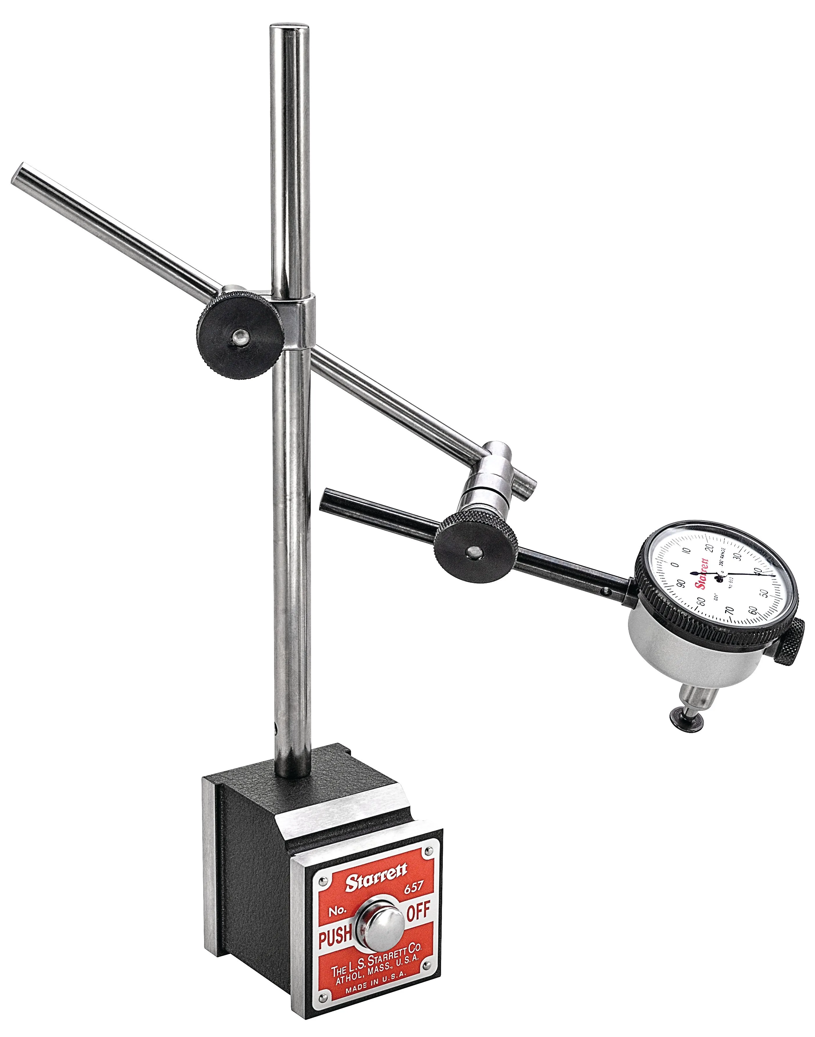 STARRETT 657AA Magnetic Base With Attachments, 0.25 Inch, Upright Post | AC4GZN 2ZUL3 / 52743