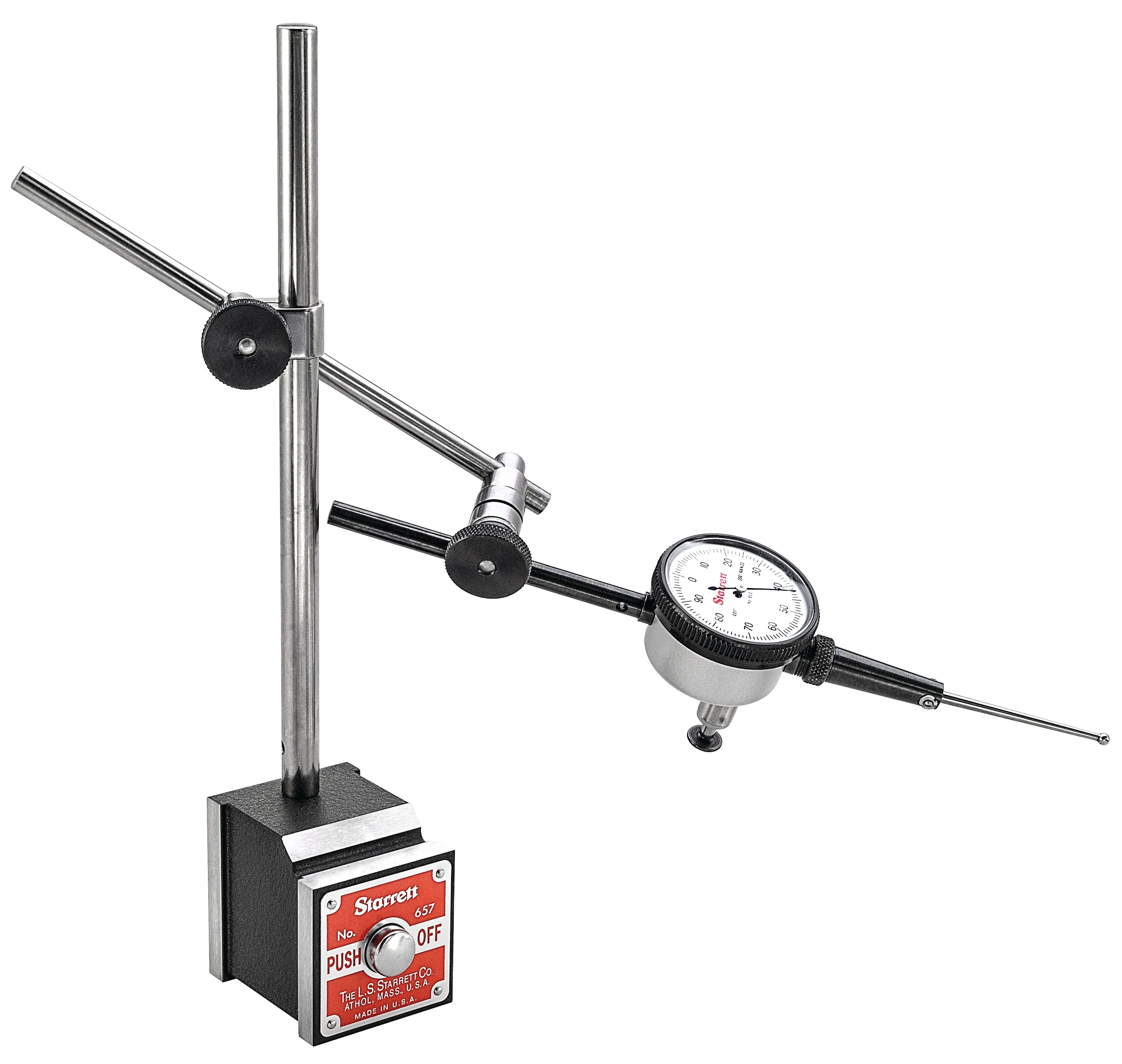 STARRETT 657AA Magnetic Base With Attachments, 0.25 Inch, Upright Post | AC4GZN 2ZUL3 / 52743