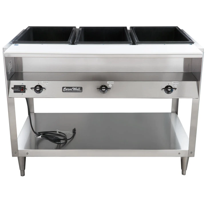 VOLLRATH 38003 Food Table Hot 3 Full Pans Height 46 1/2 Inch | AJ2HDJ 4NDU5